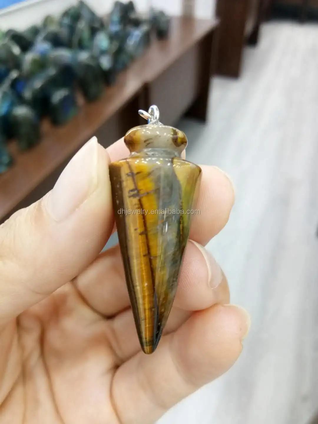 
Шестиугольная пирамида, натуральный камень, исцеляющий кристалл, амулет рейки, подвеска в виде конуса 