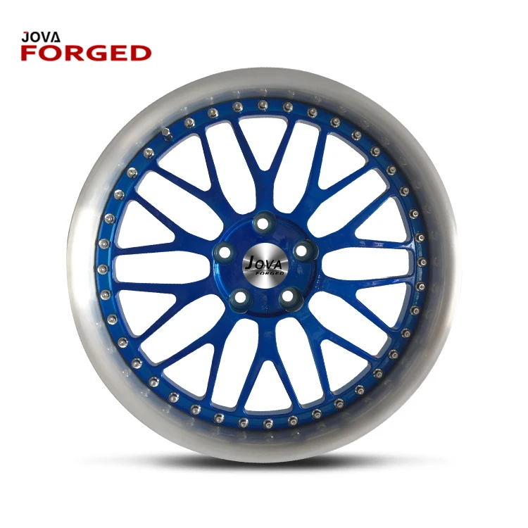 Jova Factory Forged Red or Blue Color Chrome Car Wheels Alloy Rim