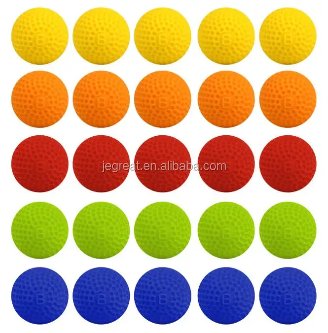 100 peças de bolas de recarga para arma de brinquedo de ar, bolas de espuma  macias, pacote de refil de bola redonda para esportes ao ar livre, jogos