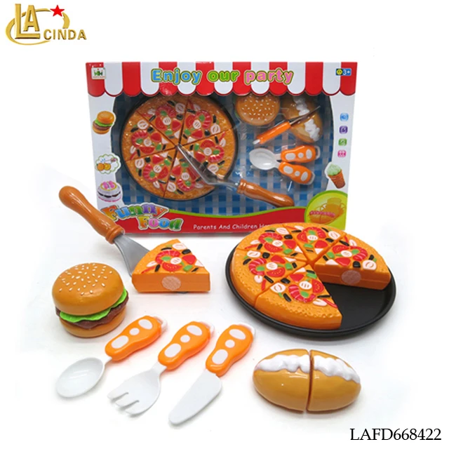 Childrens Plastic Food Pretend Play Kitchen Mini Hamburger Hotdog Fruit Pizza