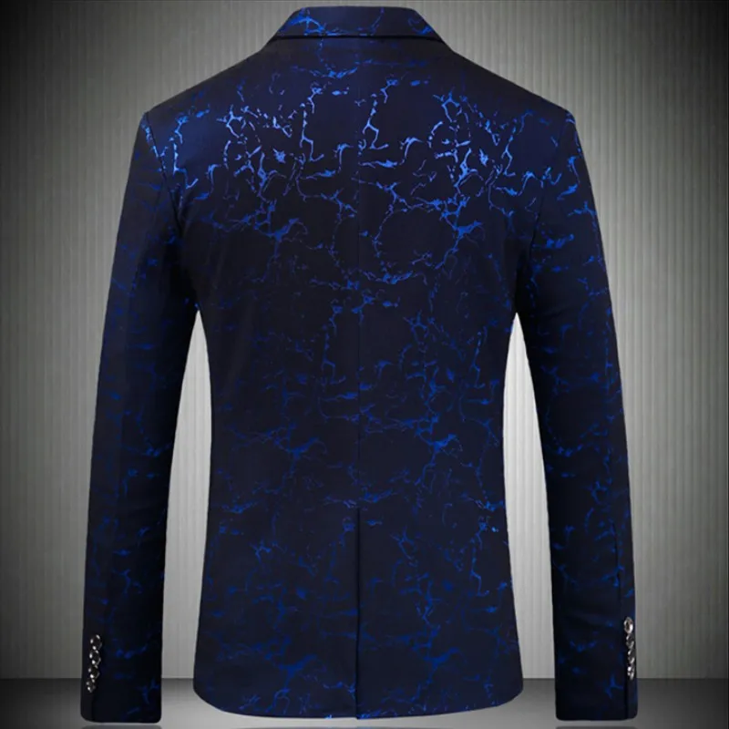 Men's Blazer Slim Fit One Button Stylish Business Suit Jacket_voghion.com