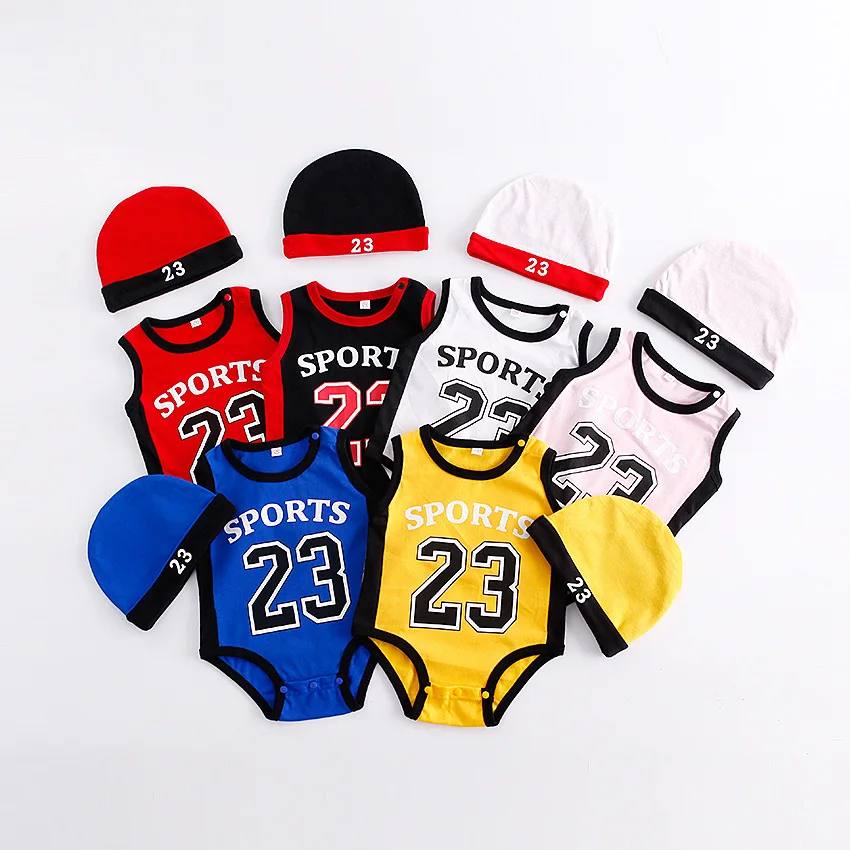 Hot Sale Baby Sports Clothes Basketball No. 23 Style Jumpsuit Summer Baby  Romper - Buy Baby Romper,Baby Jumpsuit,Baby Sports Clothes Product on  