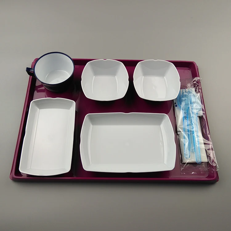 High Quality  Rotable Tableware for Airline Restaurant Square   Dinnerware Dinnerware Sets