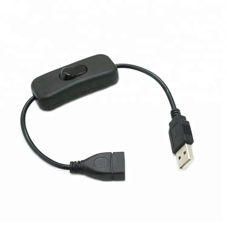 USB Cable Male to Female Switch ON OFF Cable Toggle LED Lamp Power Line 2 In  fj