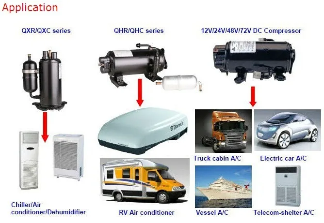 Auto part car part ac air conditioning compressor for rv camping car caranvan ev rv for cooling refrigeration unit for cargo van