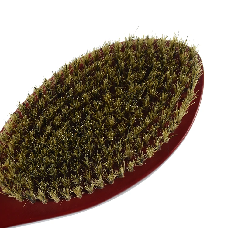 Мужская деревянная щетка для бритья бороды с длинной ручкой частная марка античный цвет круглая щетиной