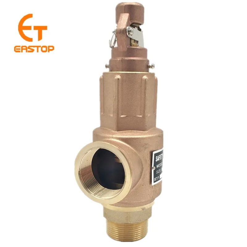 High-Pressure Relief Safety Valve for Boiler Steam Spring Full-Lift Thread Connection Brass Forging Control Gas Water Compatible