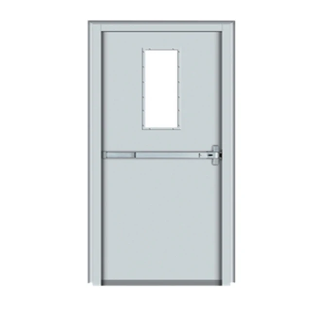 Emergency Exit 2 Hours Steel Fire Rated Doors with Push bar