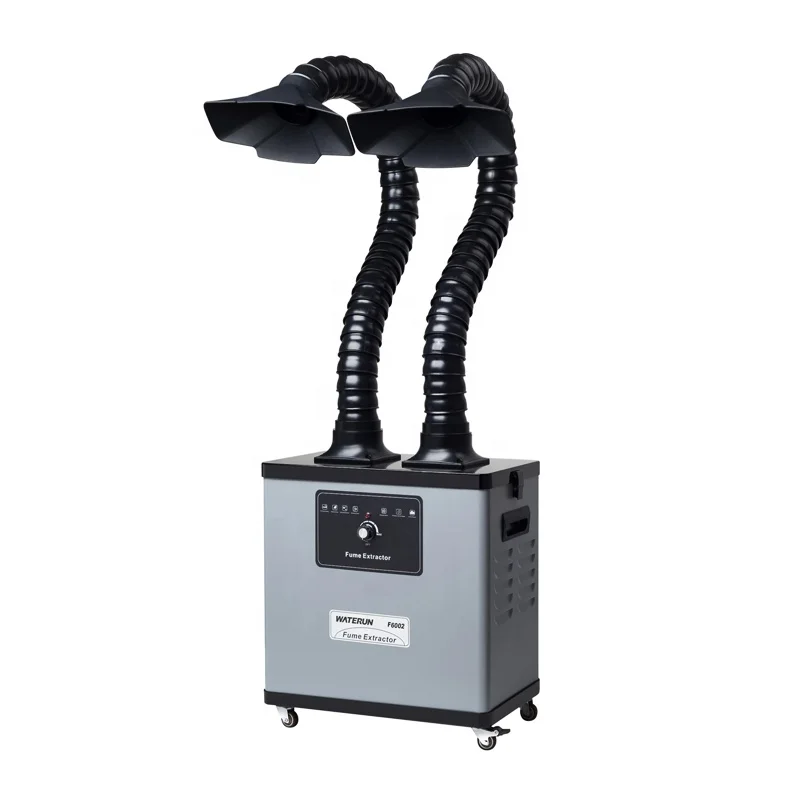 200W,  F6002 Popular Soldering Fume Extractor for Soldering Station with Double Flexible Extraction Arms
