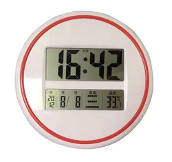 Цифровые круглые большие настенные часы «сделай сам» с ЖК-дисплеем, календарем, термометром, часы для гостиной, домашнего декора