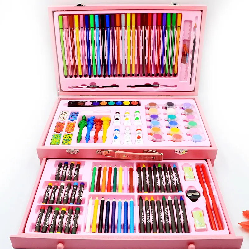 Drawing Art Supplies 130PCS Set Wood Wooden Box Painting Art Set for Kids  Teenagers - China Art Set, Art Marker Pen