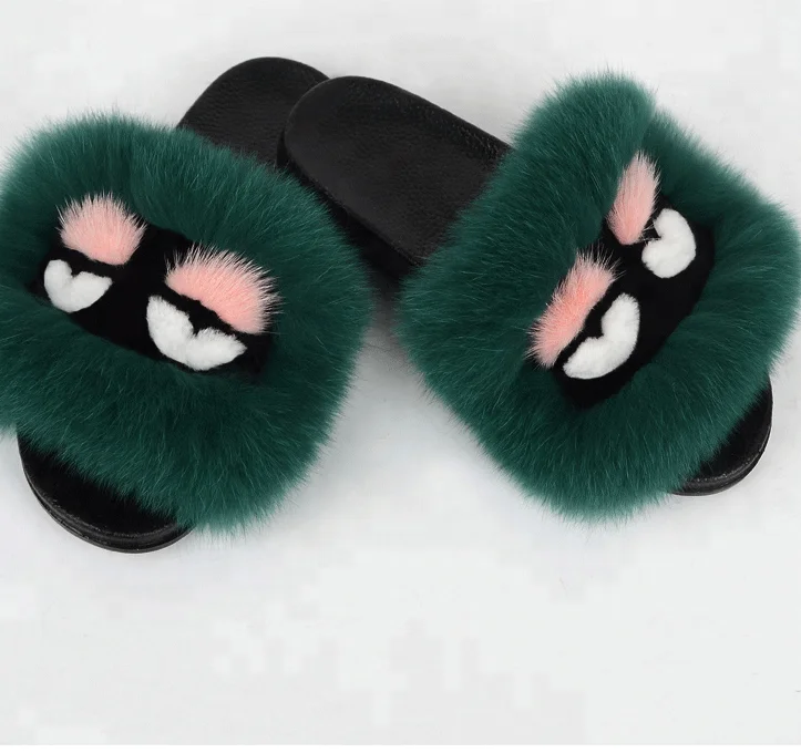 fur slippers for women
