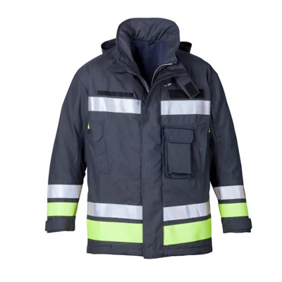 
EN 469 4-layer fabric firefighter suit Fluorescent/reflective trim ,jacket and bib pants 