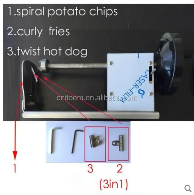 3 In 1 Manual Spiral Potato Cutter Chromecater