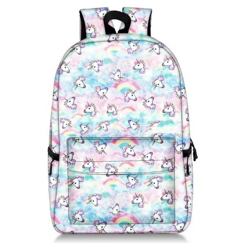 Digital Printing Cute School Bag Unicorn Backpack For Students