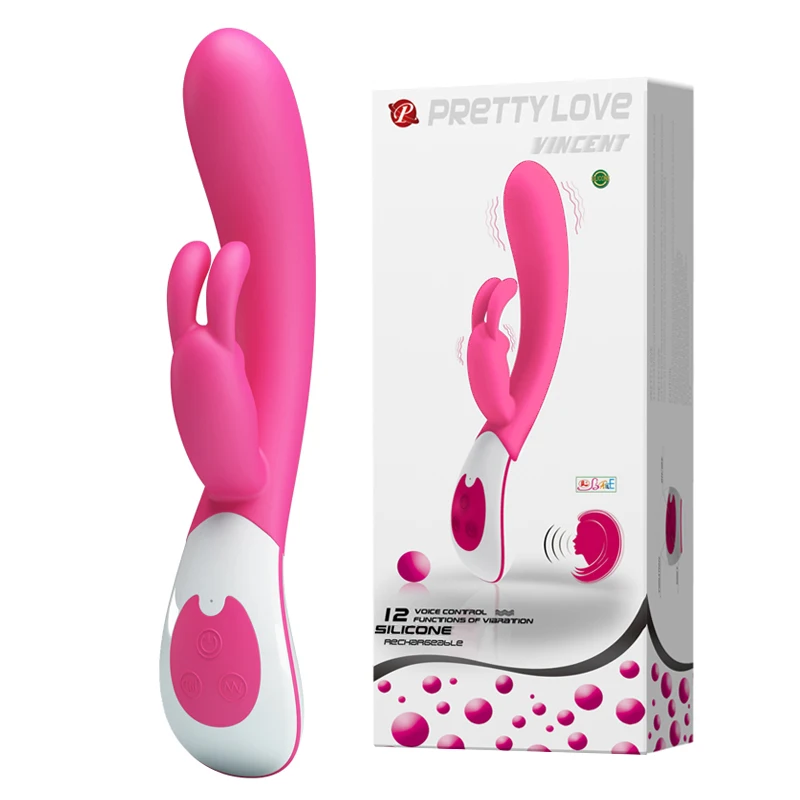 Silicone G Spot Rabbit Vibrator for Women Dual Vibration Volume Controlling Massager Sex Toys