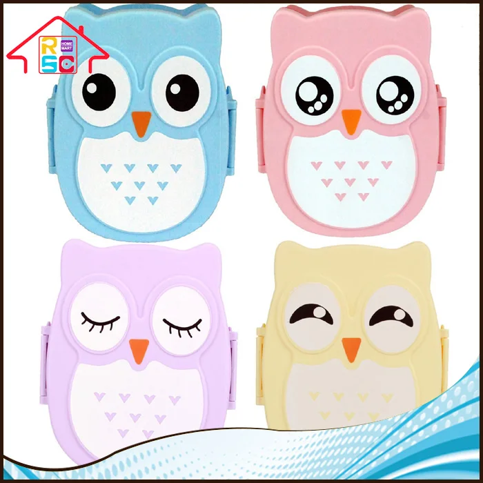 Cute Kids Cartoon Owl Plastic Lunch Box Portable Bento Box Food Container  Storage Box - China Plastic Lunch Box and Lunch Box price