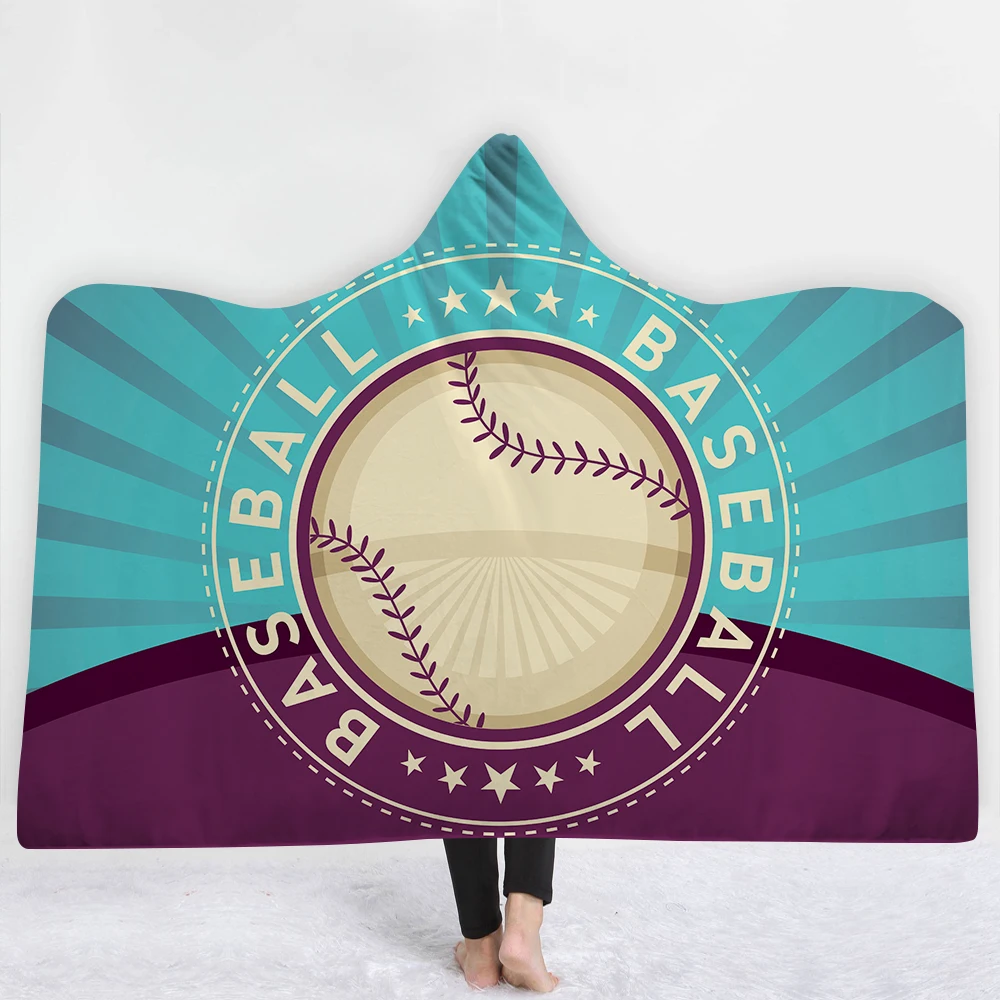 hooded baseball blanket