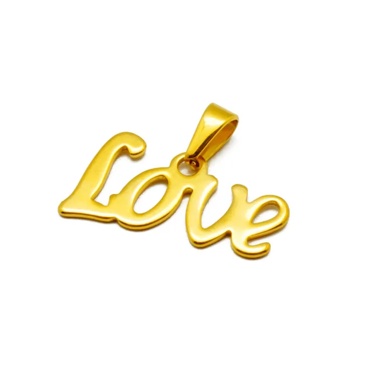 Custom Engraving Personalized Name Metal Jewelry Tags Gold Necklace Heart Pendant