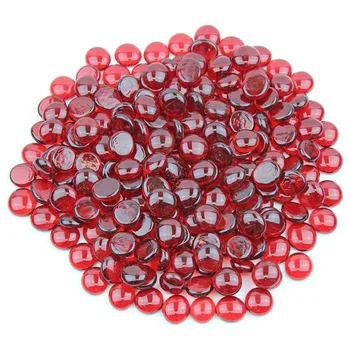 Clear Shinny Red Glass Beads