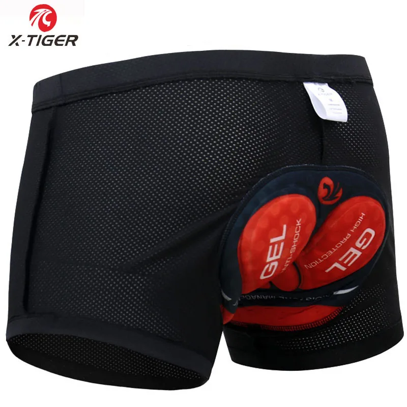 X-TIGER Men Women Cycling Undershorts 5D/3D Padded Gel Cycling Shorts Breathable & Adsorbent Quick-drying Comfortable MTB Road Bike Short Pants Bicycle Underwear 
