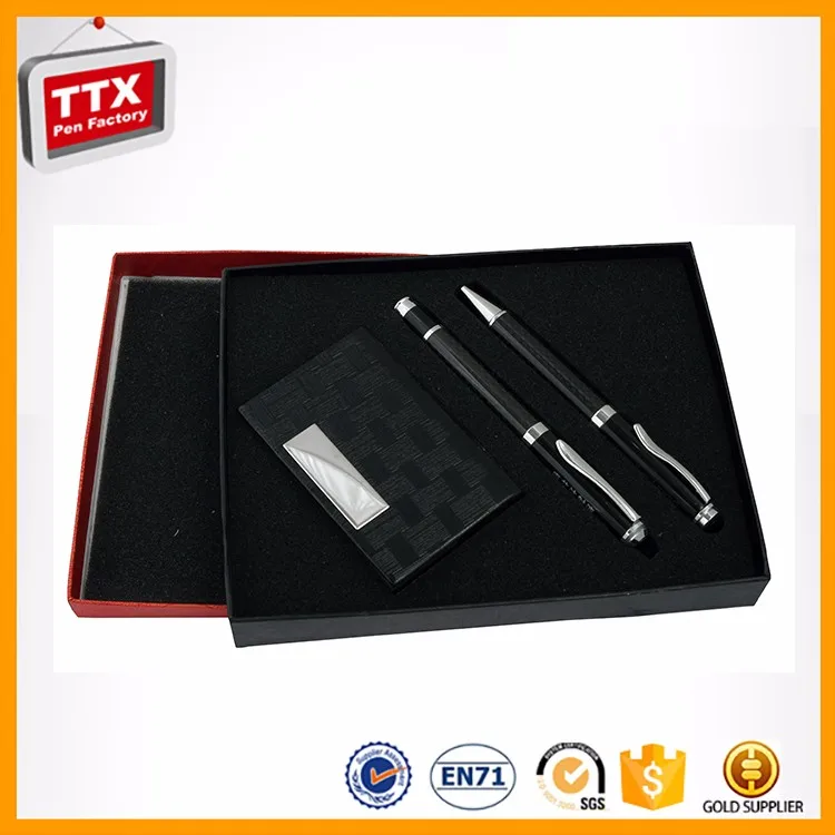 Визитница и перо подарочный набор бизнес классической исполнительной