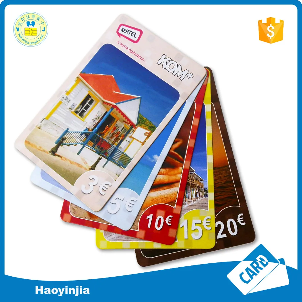 Offset Printing Prepaid Scratch Code Recharge Cards Calling Card