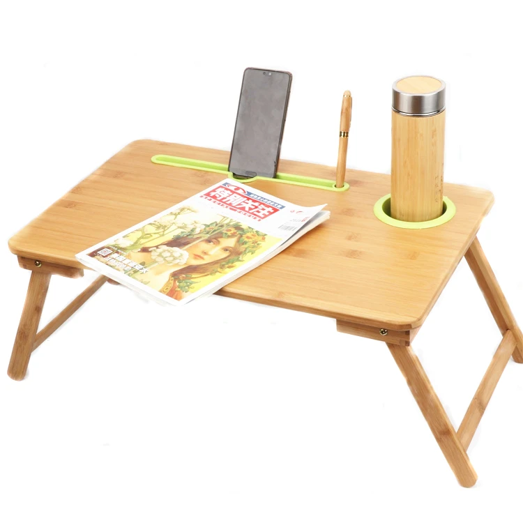 Заводская цена, многофункциональный складной стол, бамбуковый деревянный стол для ноутбука, учебный стол в кровати