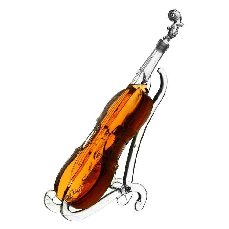 Guitar Decanter Customized 1000 ml Glass Violin Decanter Violin Bottle for the Wine and Spirits