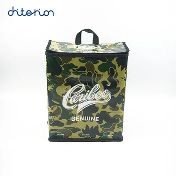Chiterion Customized 24Can Wine Drinks Freezable Ice Grocery Ftness Lunch Picnic Food Backpack Soft Cooler Bag With Zip Closure
