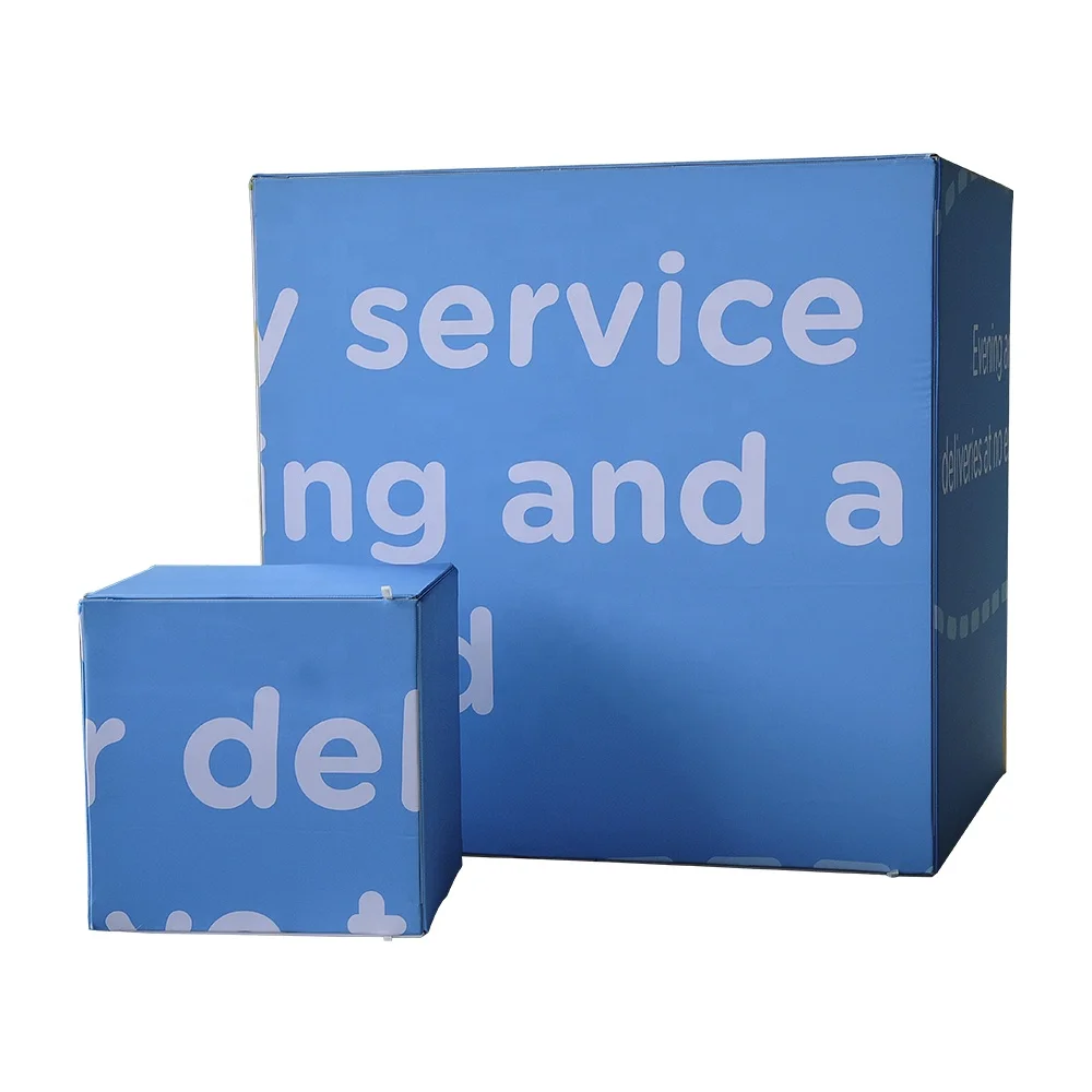Portable Aluminum Light Cube Display with Graphic
