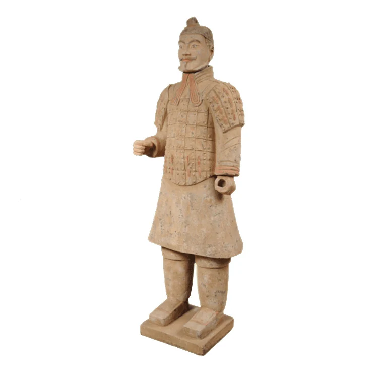 Estatua De Guerrero De Terracota De Xi'an - General Chino, 55 Cm De Altura En Cerámica