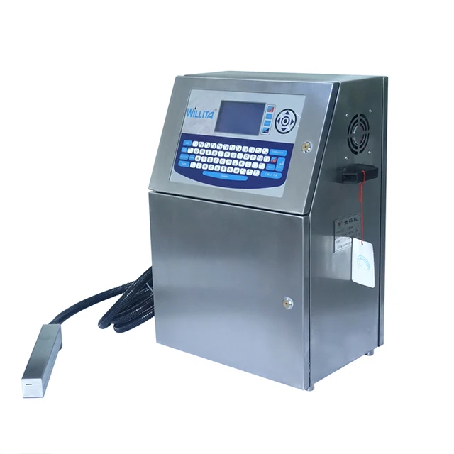 CIJ inkjet industrial non contact small character inkjet printers expiry date on cover bottle printing machine
