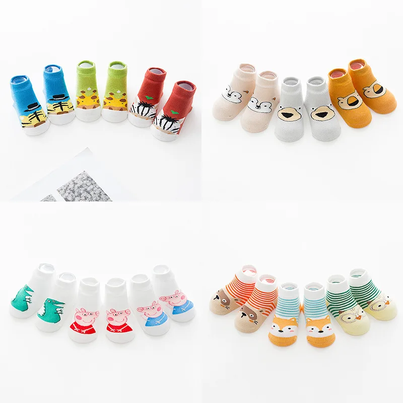 
 Лидер продаж, модные Нескользящие Детские хлопковые носки-трубы с мультяшным рисунком  