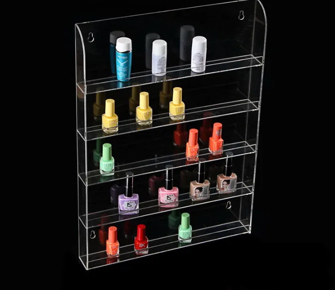 Wall Mounted Makeup Organizer, Makeup Storage, Nail Polish Shelf