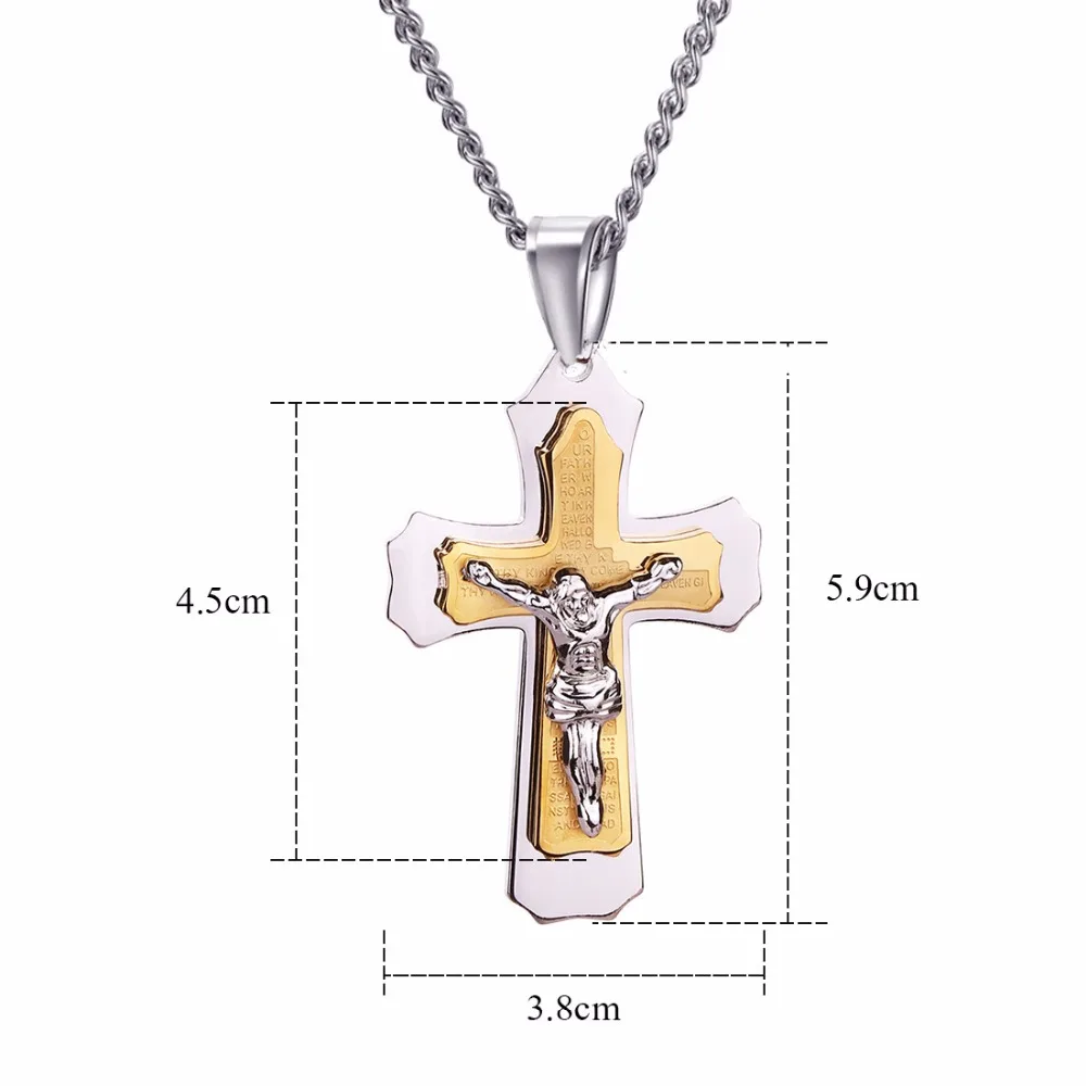 Collana Doro Di Gesù Cross Uomini Crocifisso Oro Giallo 14K, Gioielli Cristiani Da 10,26 € | DHgate - Foto 11