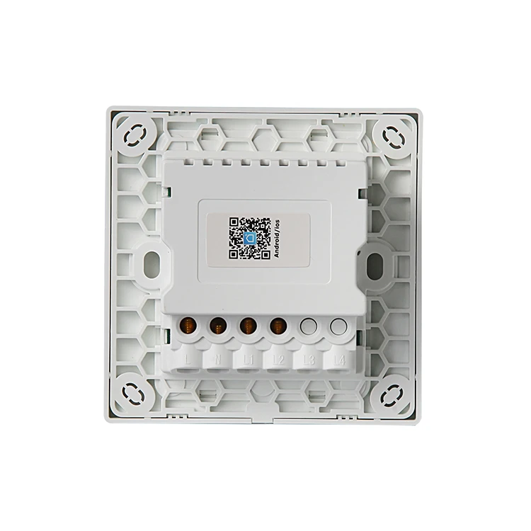 New Arrival British Standard 2 Gang Tempered Glass Panel Electric Switch Smart