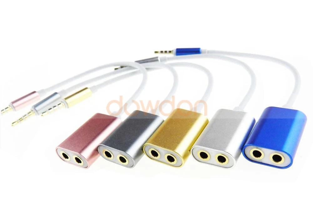 オーディオ3.5mmジャックスプリッター1 in 2 OutイヤホンAuxケーブル