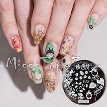 New Stamping placa hehe65 animação Totoro dos desenhos animados floresta castanha cogumelo Nail Art Stamp Template imagem do selo de transferência de