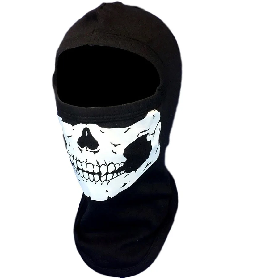 1pc Fabric Ghost Mask Balaclava Skull Hood White