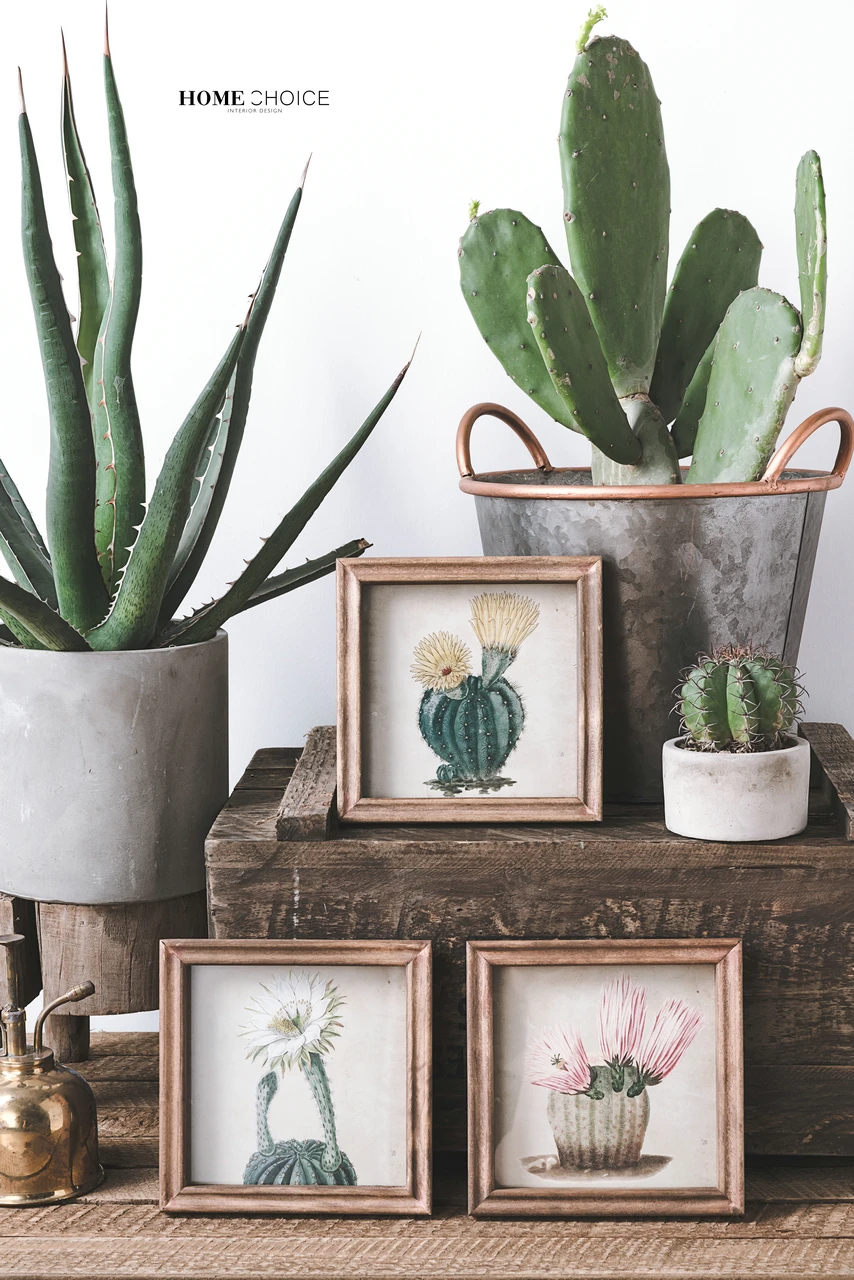 Деревянная Настенная картина с растениями, холст, рамка для украшения дома