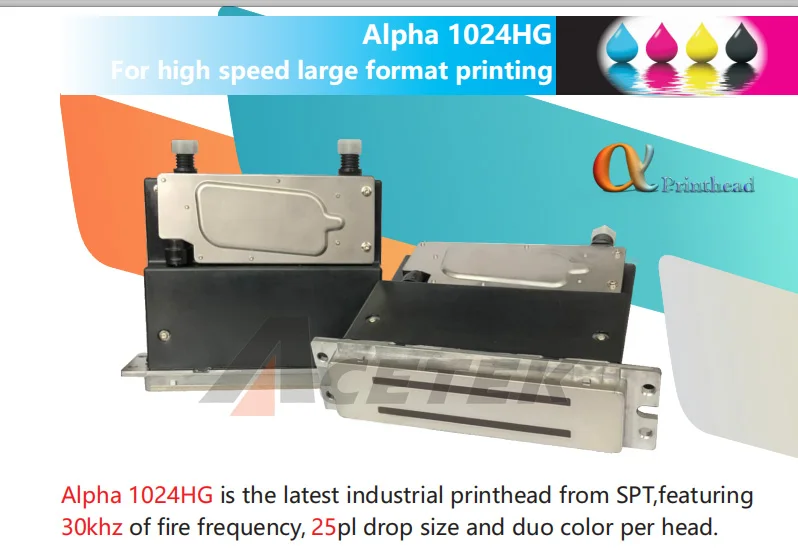 Source Alpha 1024 25pl print head spare parts for challenger 