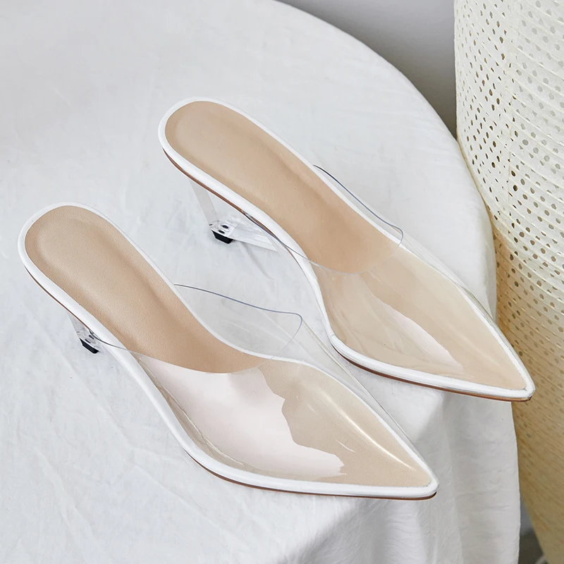 
WETKISS/зимние сапоги Женская несвязанная обувь 2019 женские босоножки с открытой пяткой; Цвет: прозрачный ПВХ; Туфли без задника женская обувь на прозрачном каблуке; На танкетке; Босоножки с открытой пяткой; Шлепанцы без задника с открытыми пальцами 