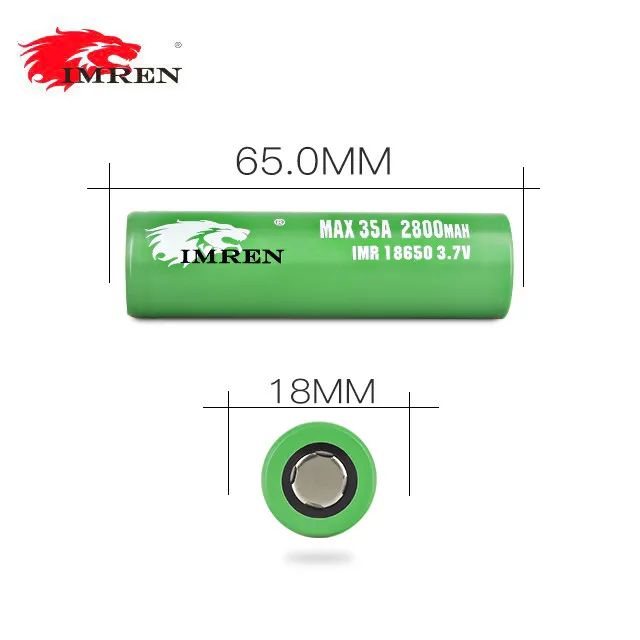 Литий-ионный аккумулятор IMREN 18650 35a 2800 мАч 3,7 в, оптовая продажа