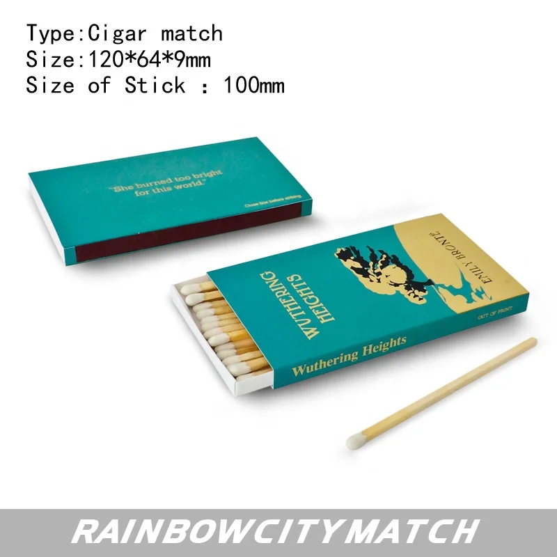 Деревянные безопасные Ароматические спички с зеленым наконечником