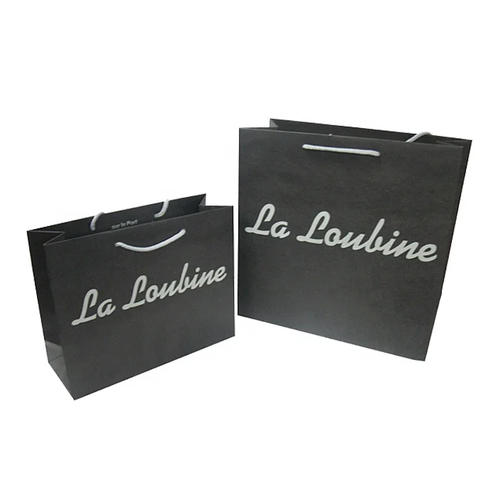 Custom Printed Black Eyelash Packaging Paper Gift Bags With Logo No Minimum