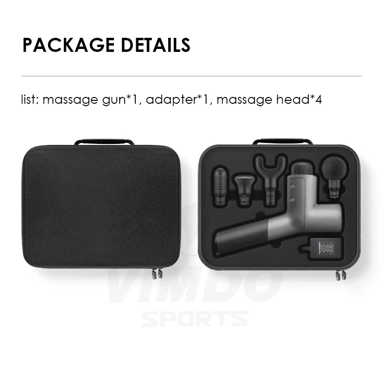 
VIMDO Новое поступление VMG03 24 В перкуссионный глубокий тканевый беспроводной массажный пистолет-массажер для мышц 