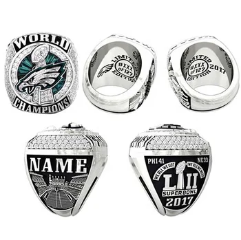 2017 Philadelphia Eagles Super Bowl LII Men's Football World Championship  FAN Ring