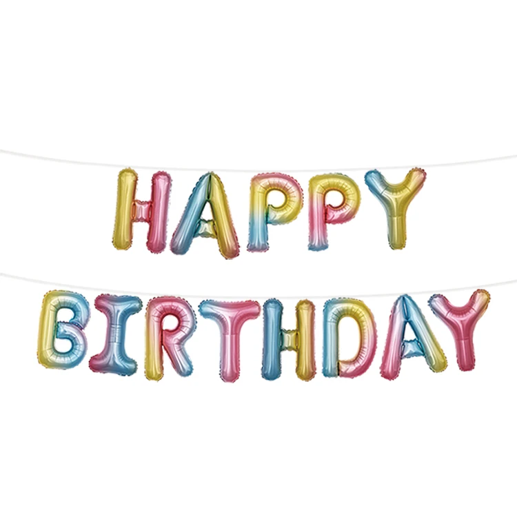 Arc En Ciel Couleur Degrade Joyeux Anniversaire En Nylon Lettre Ballons Banniere Buy Gradient Color Letter Balloons Nylon Balloon Happy Birthday Balloon Bannner Product On Alibaba Com
