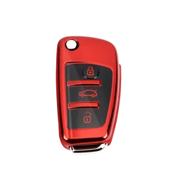 Чехол для ключей из ТПУ для Audi, Лидер продаж, автомобильные аксессуары, чехол для автомобильных ключей для Audi A1 A3 Q3 S3 с черной кнопкой